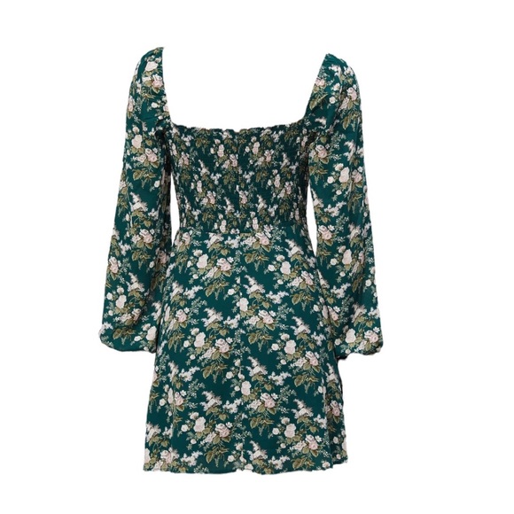Oak + Fort Square Neck Dress DR-9453 Seamoss Floral $74 - Picture 3 of 3